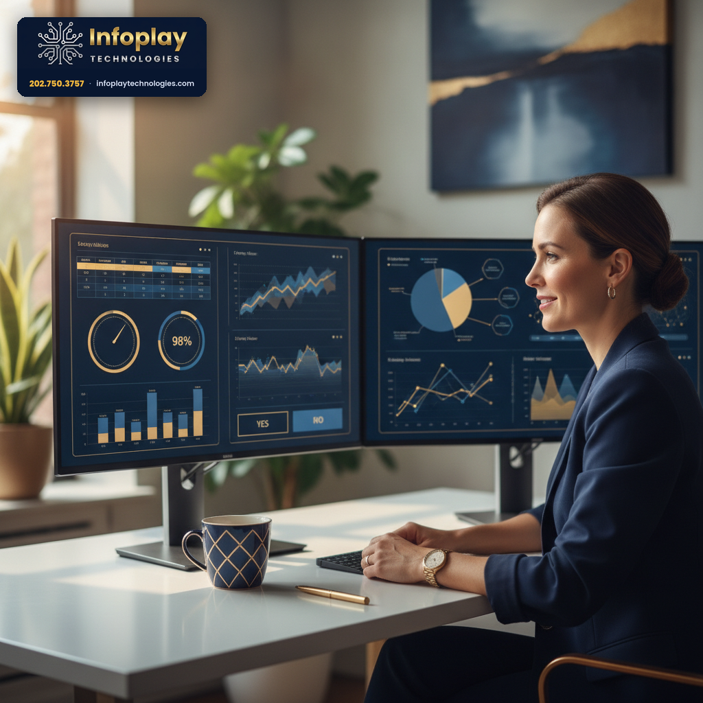 Decision dashboard with confidence scores and yes or no panels